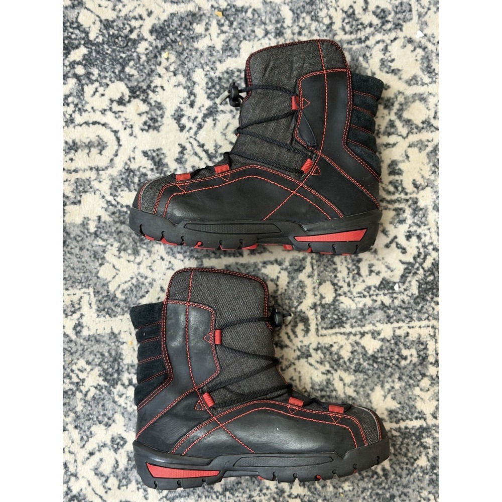 Sorel Sneaky Pete Boots Black Red Men's Size 6 Womens Size 7.5 - Picture 8 of 11